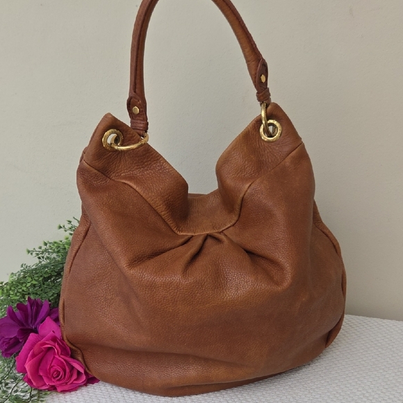 Marc Jacobs Classic Q Hillier Hobo Cinnamon Stick Tan Leather Shoulder Bag L - Picture 7 of 14